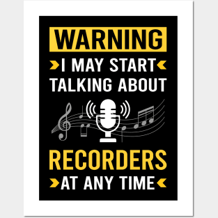 Warning Recorder Recorders Posters and Art